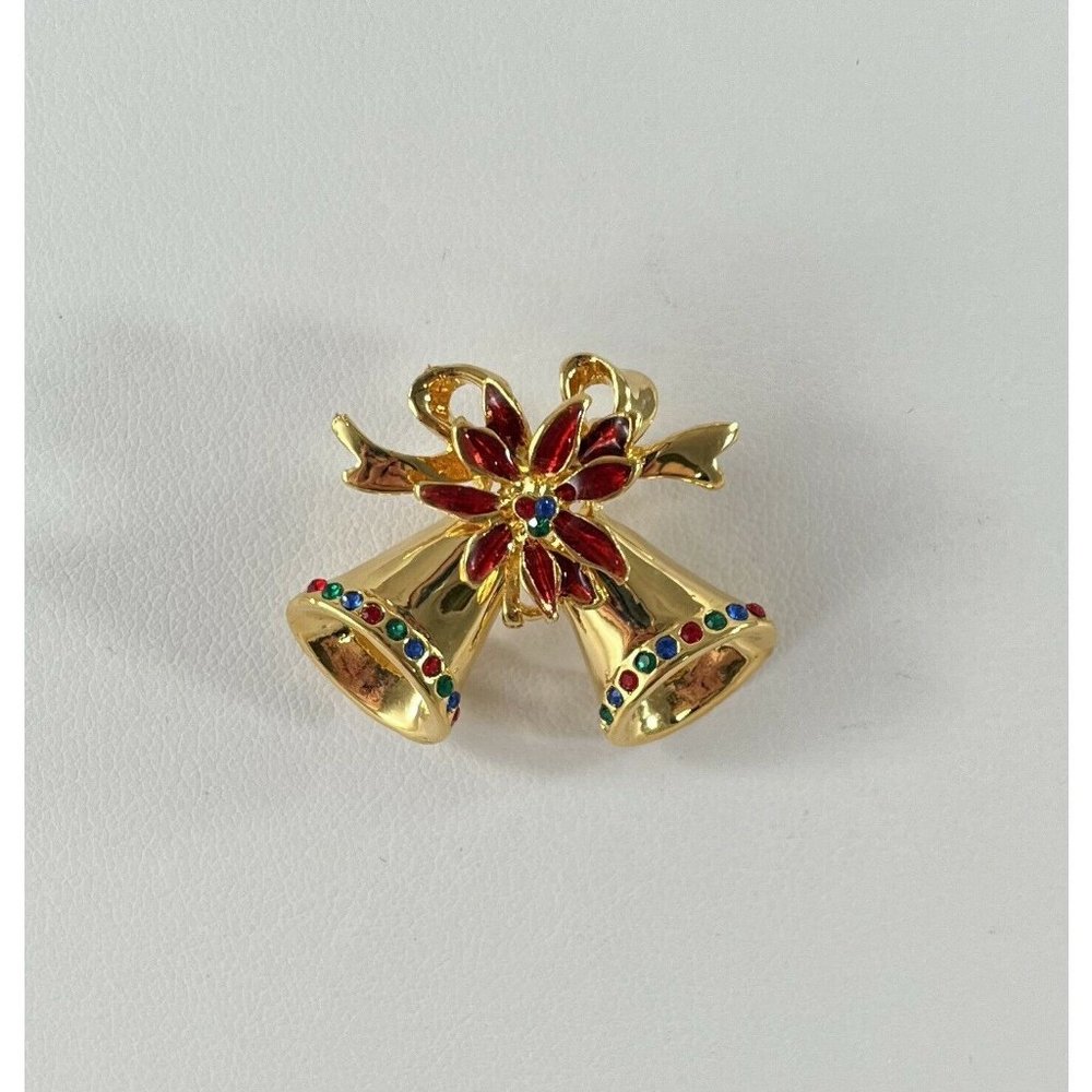 Premier Designs Jewelry - Vintage Christmas Bells Pendant / Pin / Brooch